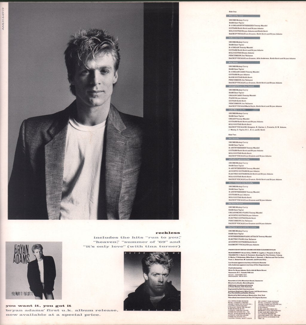 Bryan Adams - Cuts Like A Knife - Lp