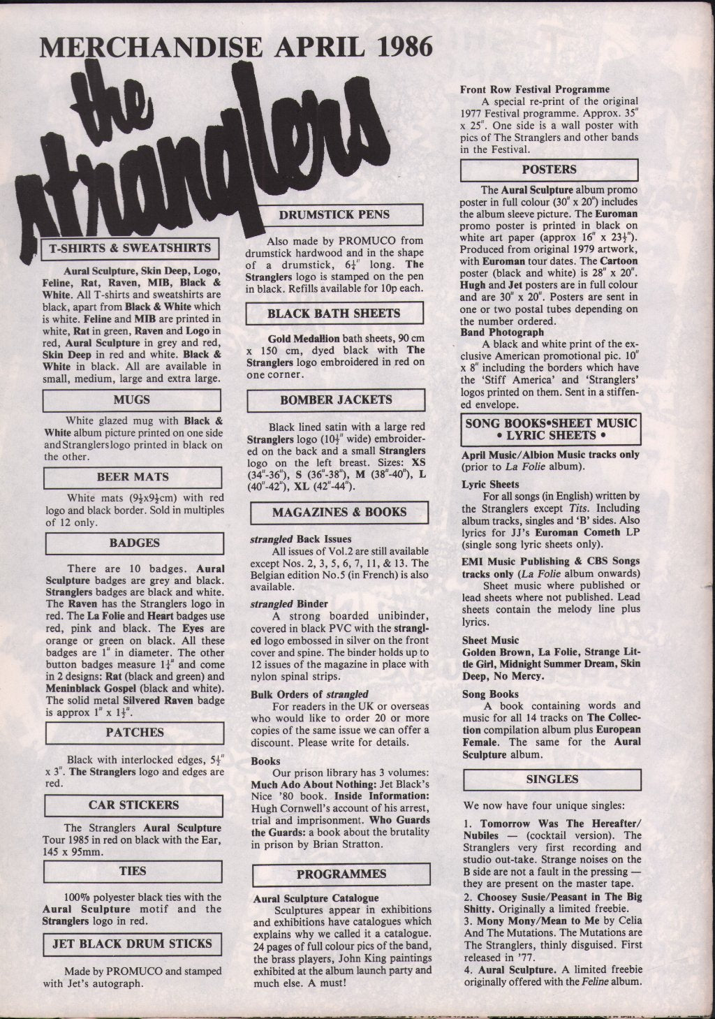 Stranglers - Strangled Volume 2 Number 23 - Fanzine