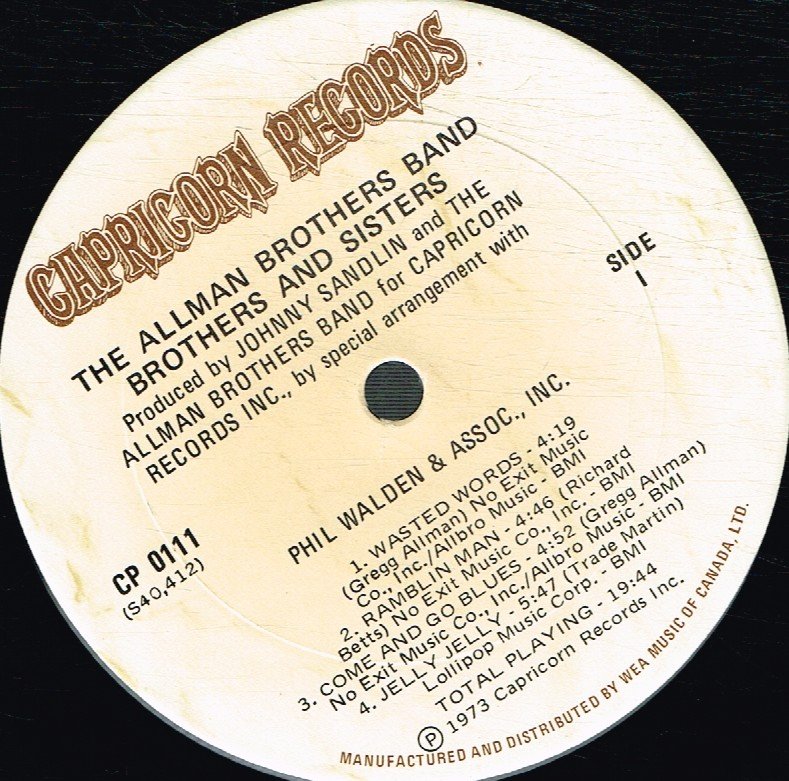 Allman Brothers Band - Brothers And Sisters - Lp