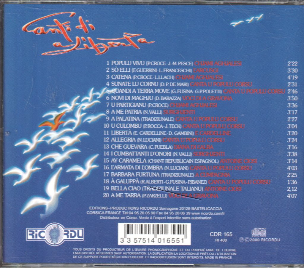 canti di a liberta - a me tarra - Cd