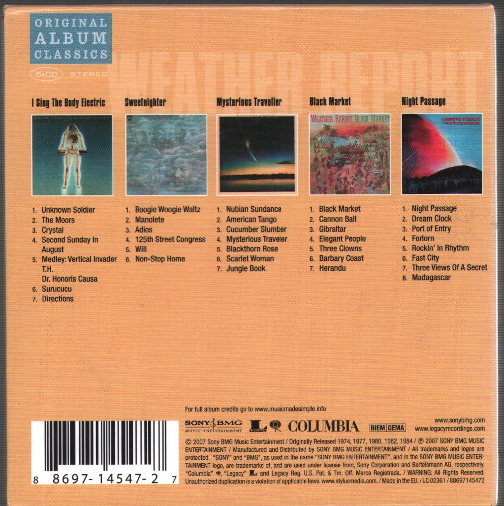 Weather Report - Original Album Classics - Cd Set