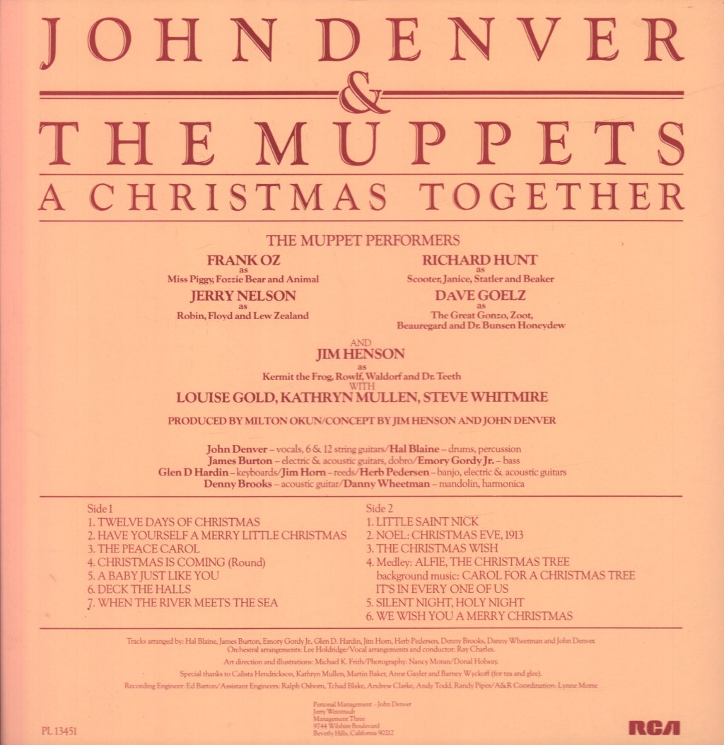 John Denver And The Muppets - A Christmas Together - Lp