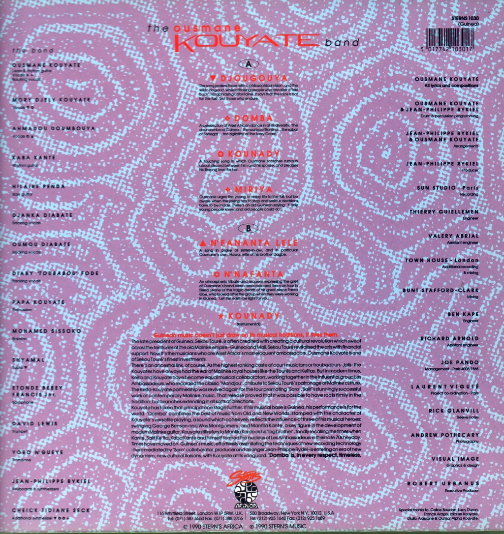 Ousmane Kouyate Band - Domba - Lp