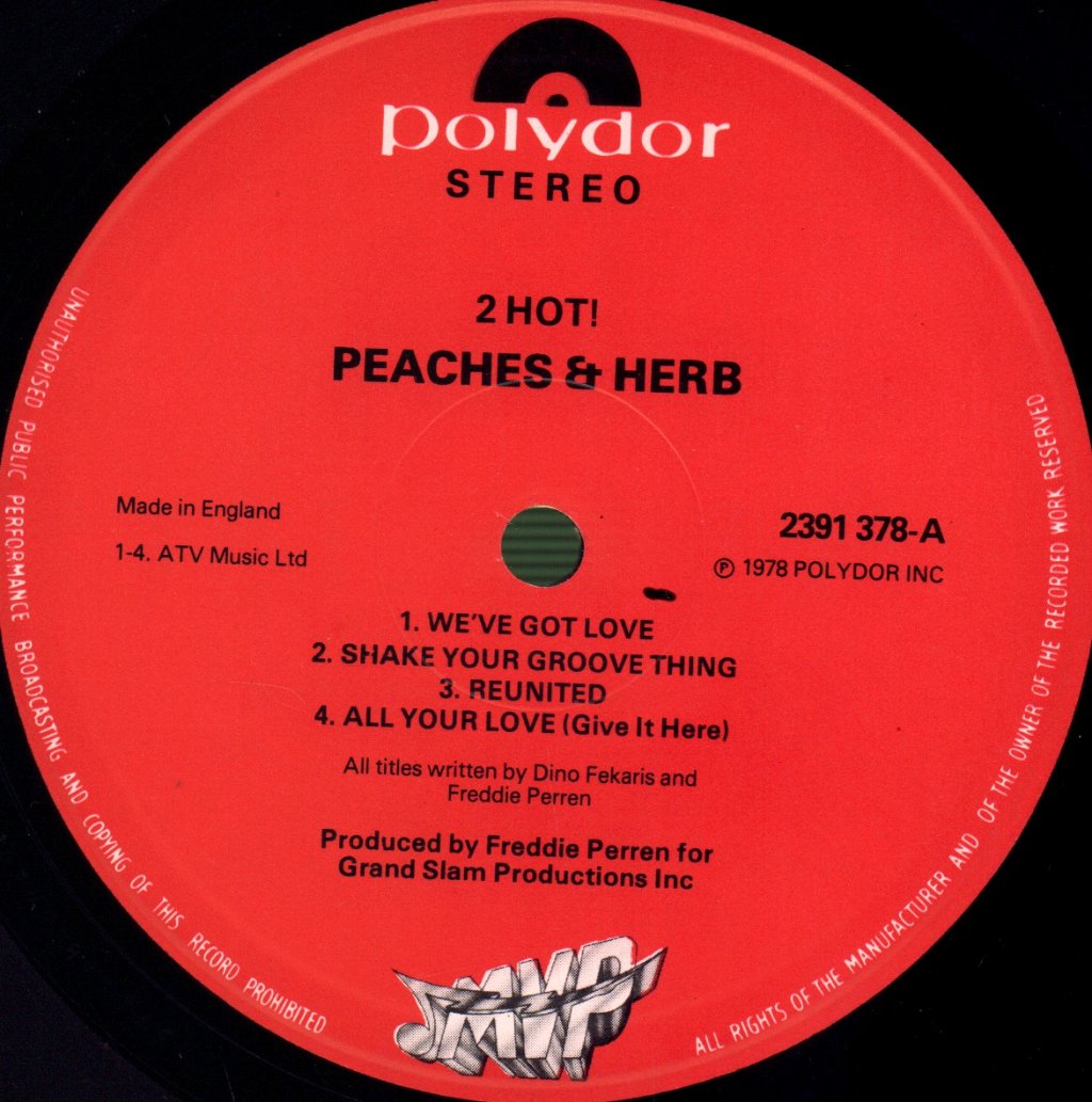 Peaches And Herb - 2 Hot! - Lp