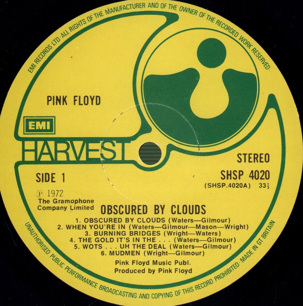 Pink Floyd - Obscured By Clouds - Lp