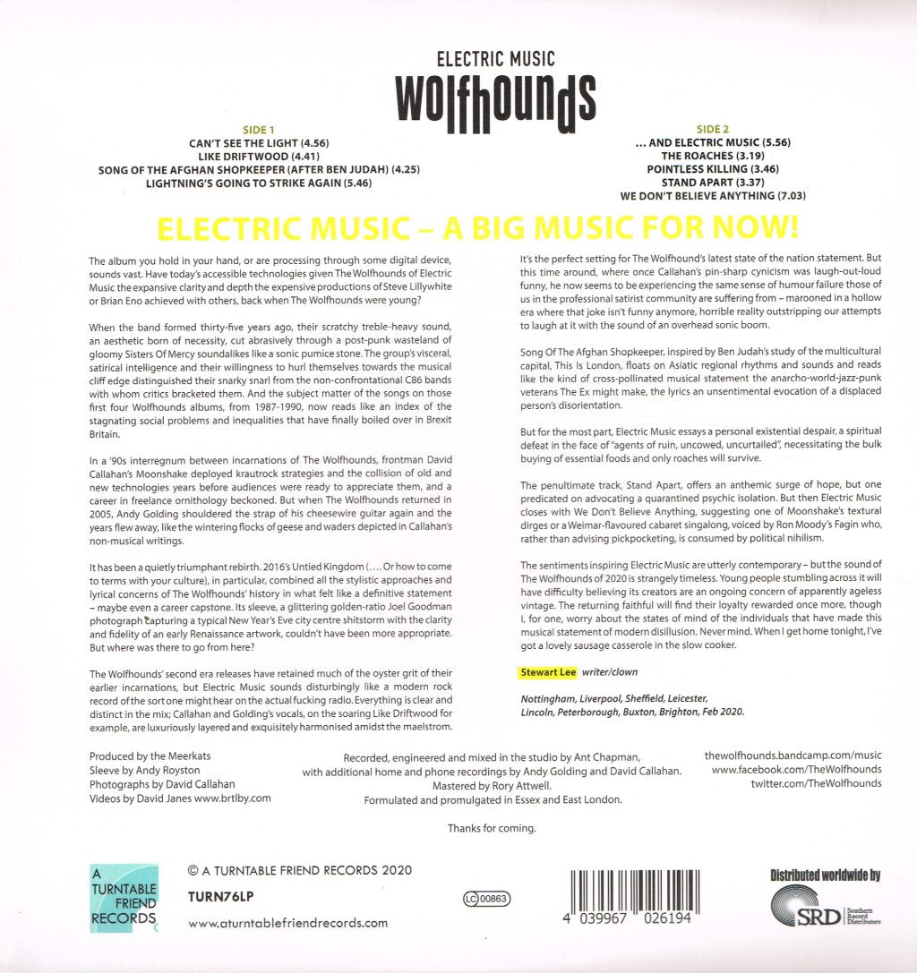 Wolfhounds - Electric Music - Lp