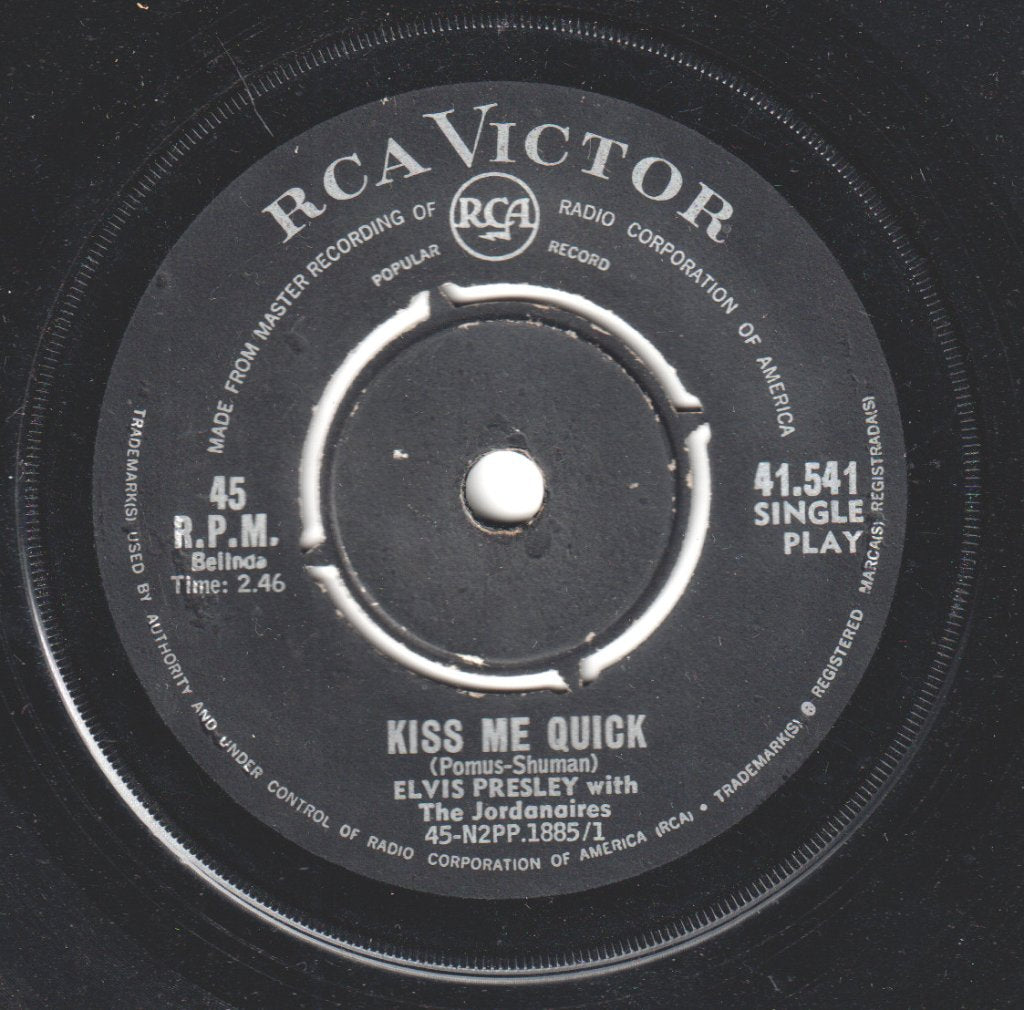 Elvis Presley - Kiss Me Quick - 7 Inch