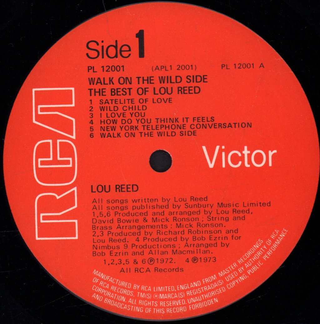 Lou Reed - Walk On The Wild Side - Lp