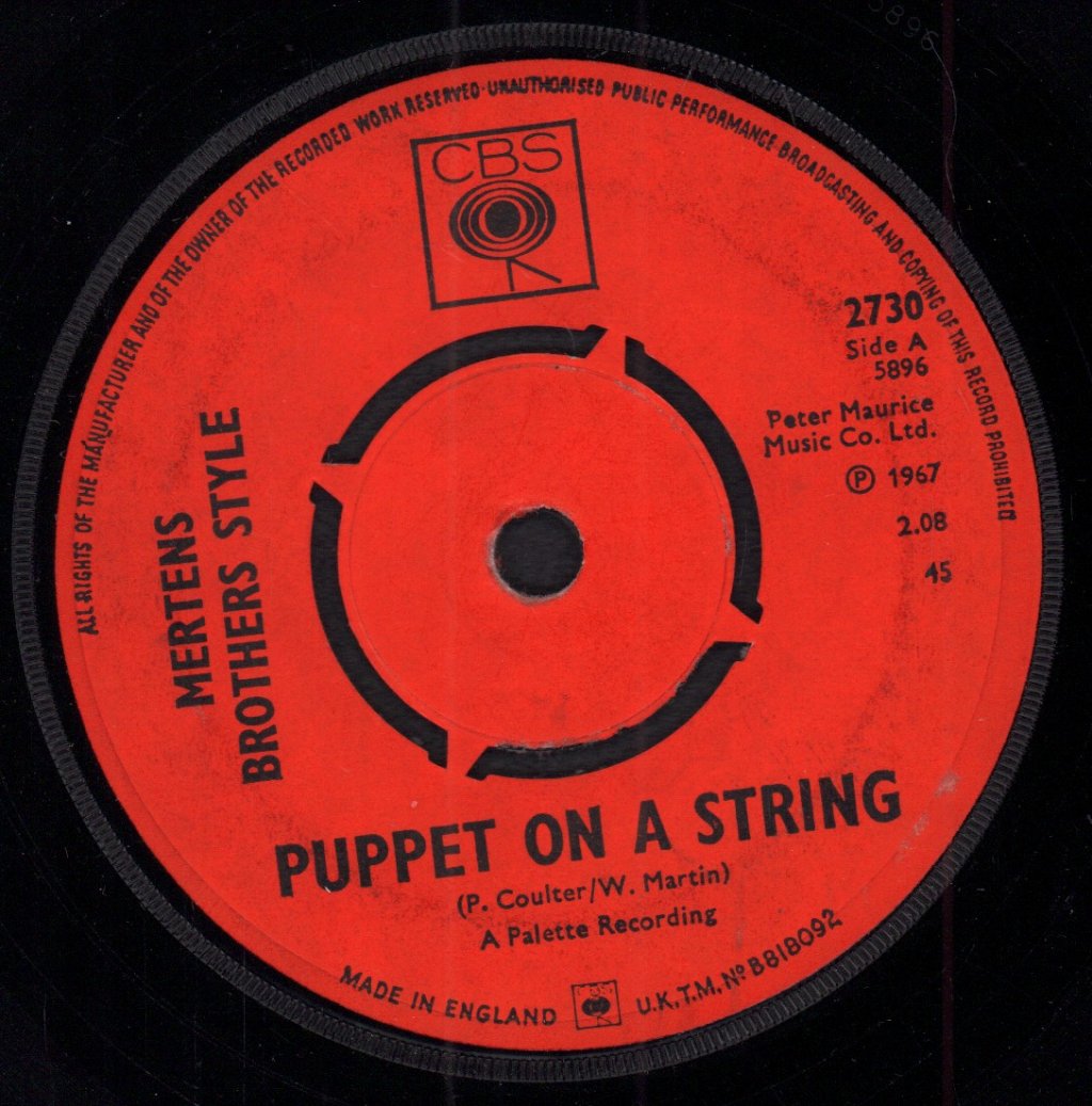 Mertens Brothers Style - Puppet On A String - 7 Inch