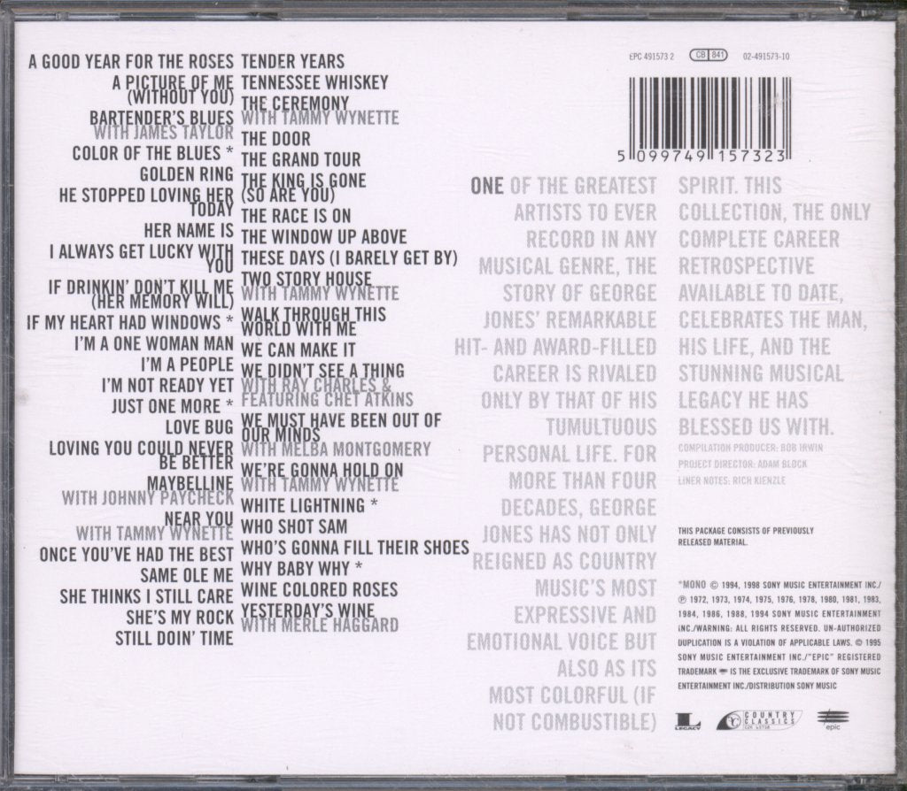 George Jones - Essential George Jones: The Spirit Of Country - Double Cd