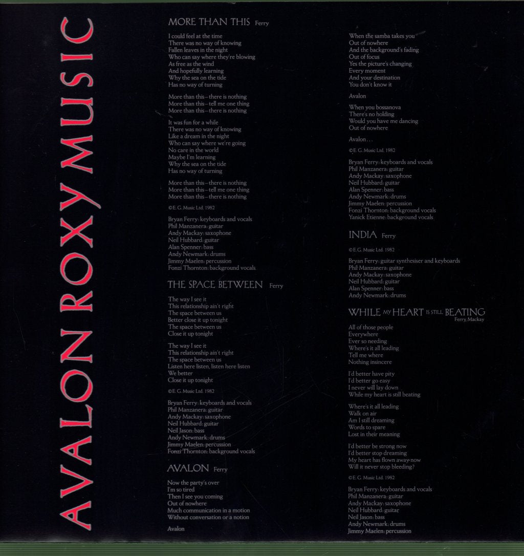 Roxy Music - Avalon - Lp