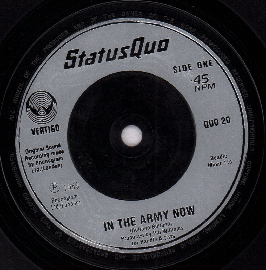 Status Quo - In The Army Now - 7 Inch