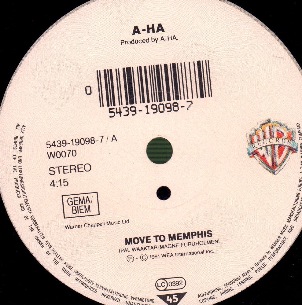 A-Ha - Move To Memphis - 7 Inch