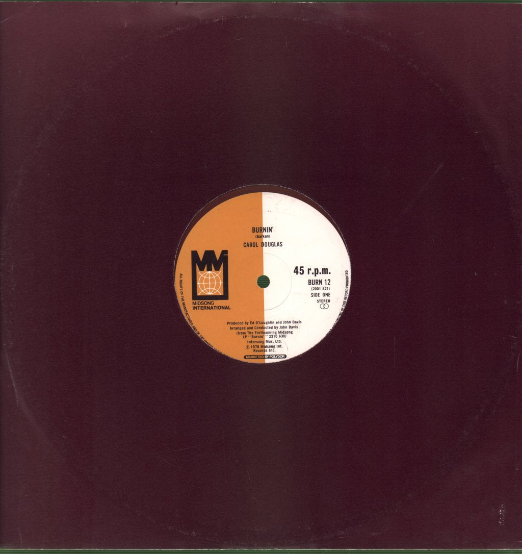 Carol Douglas - Burnin' - 12 Inch