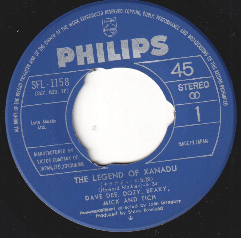 Dave Dee Dozy Beaky Mick And Tich - Legend Of Xanadu - 7 Inch