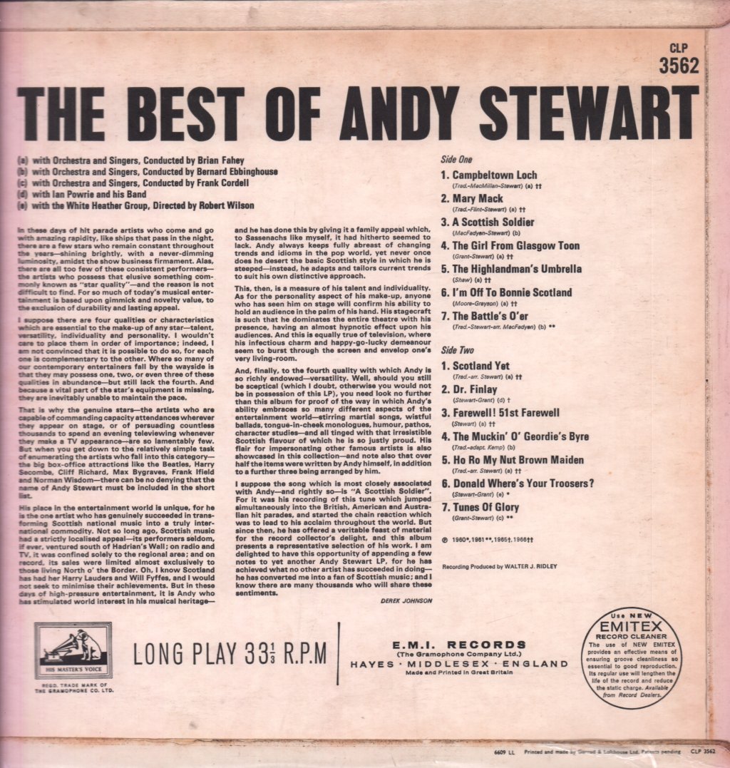 Andy Stewart - Best Of Andy Stewart - Lp
