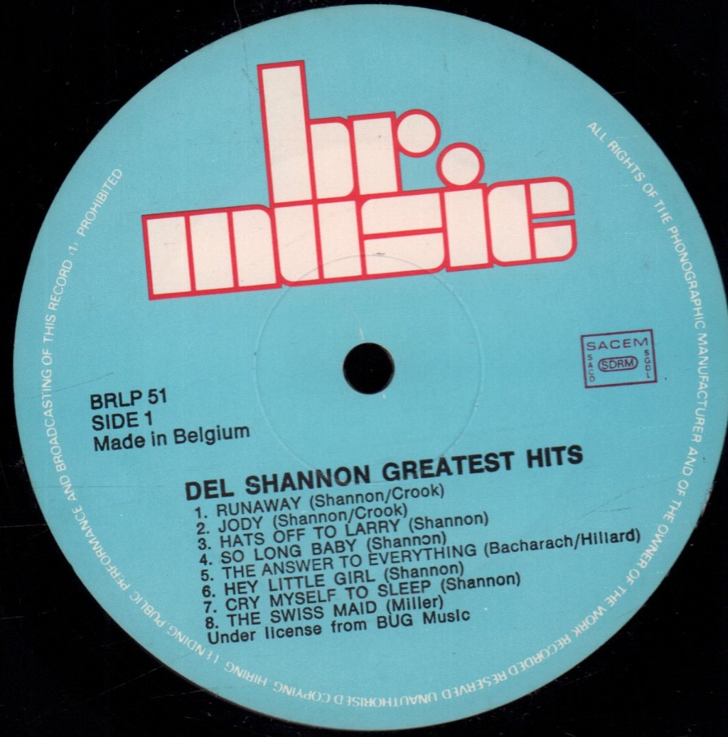 Del Shannon - Greatest Hits - Lp