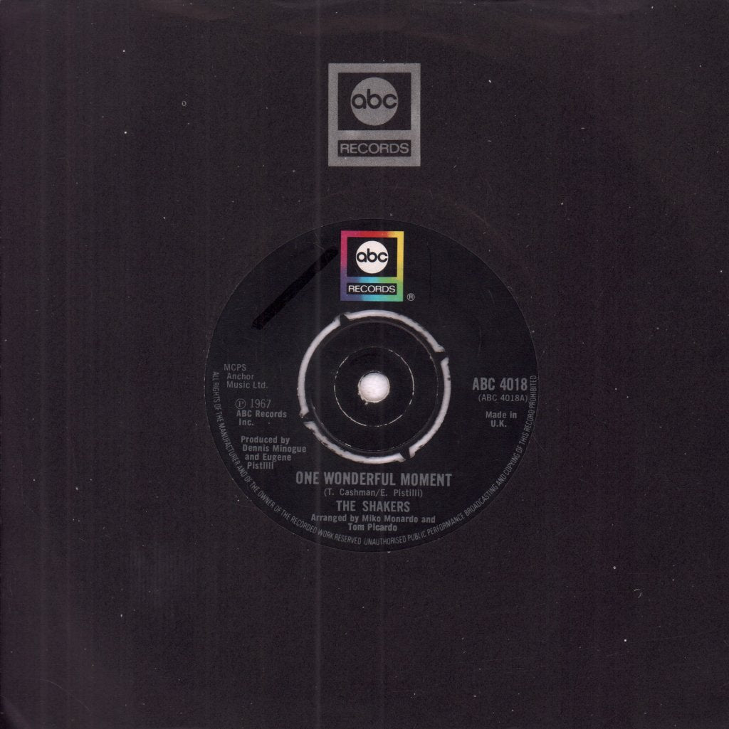 Shakers (60'S Group) - One Wonderful Moment - 7 Inch