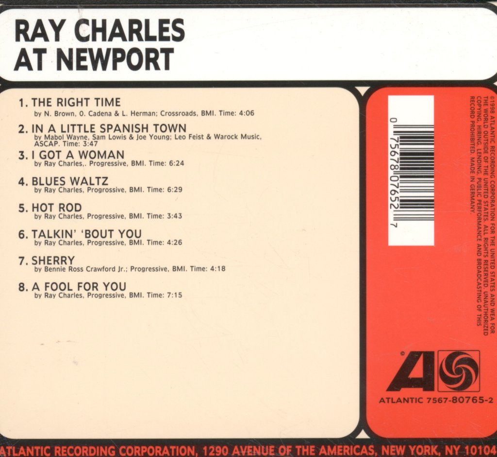 Ray Charles - Ray Charles At Newport - Cd