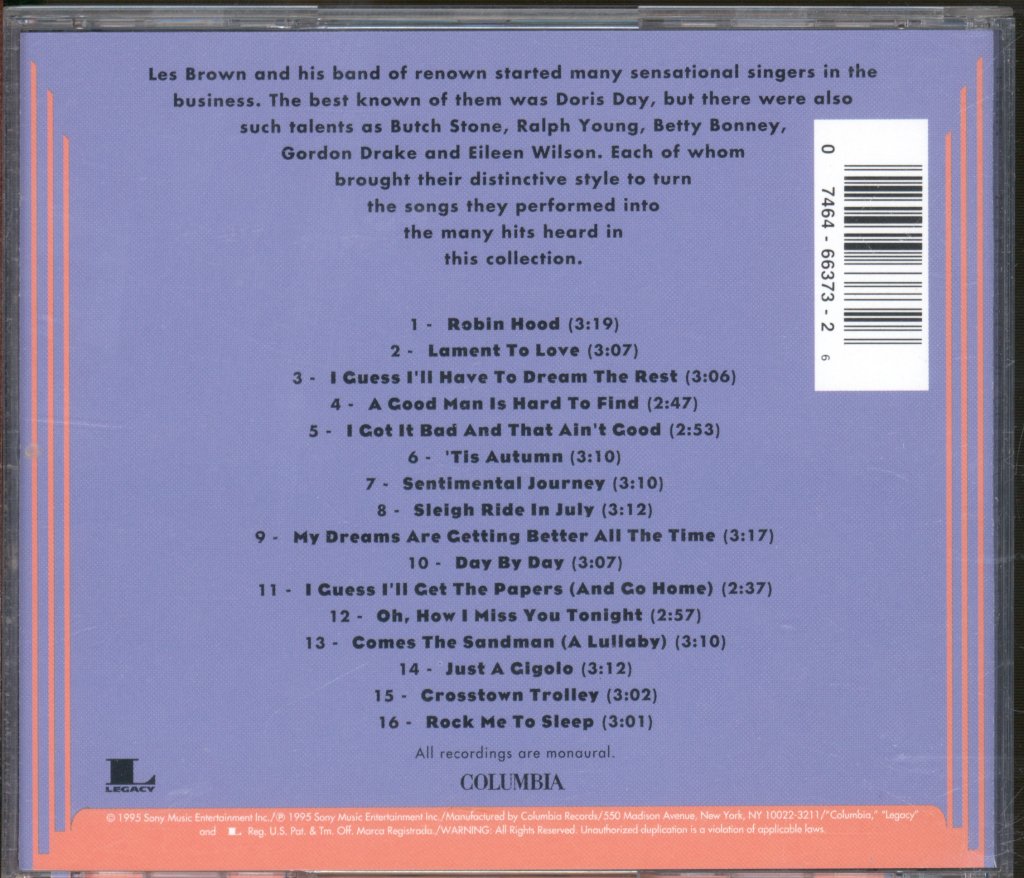 Les Brown - Les Brown And His Great Vocalists - Cd