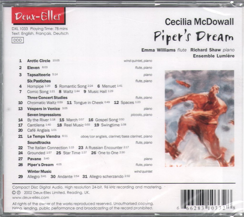 Cecilia McDowall - Piper's Dream - Cd