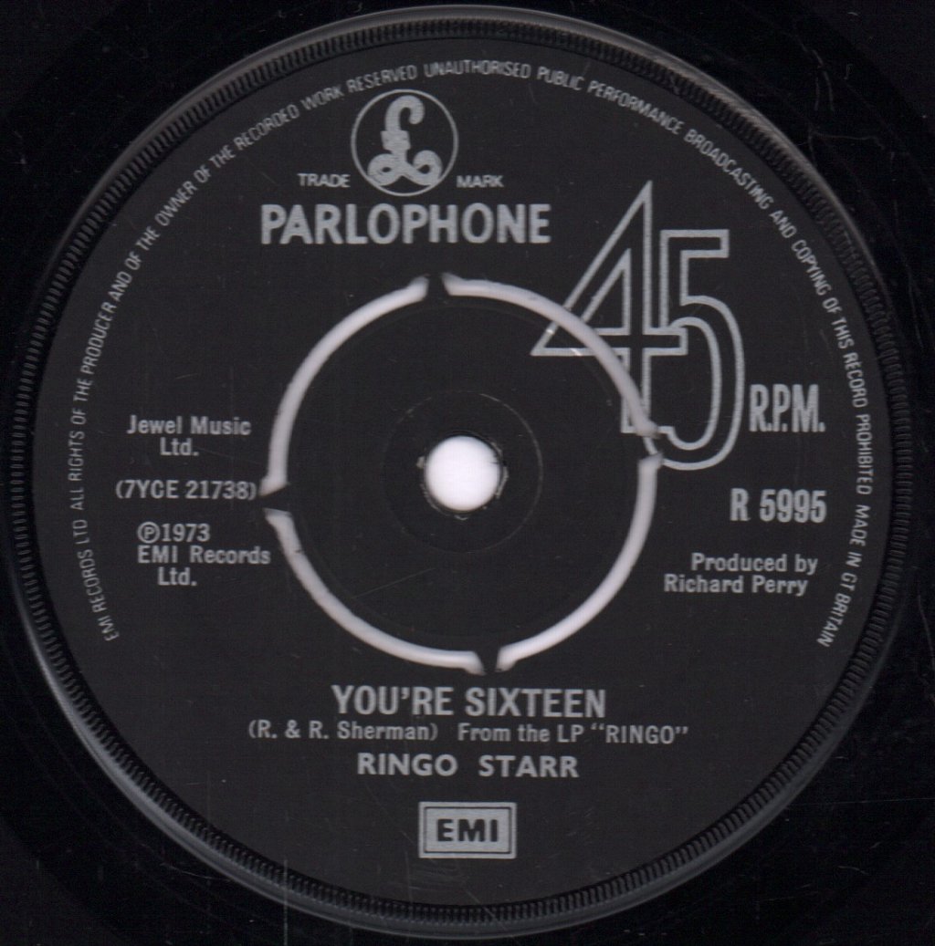 Ringo Starr - You're Sixteen - 7 Inch