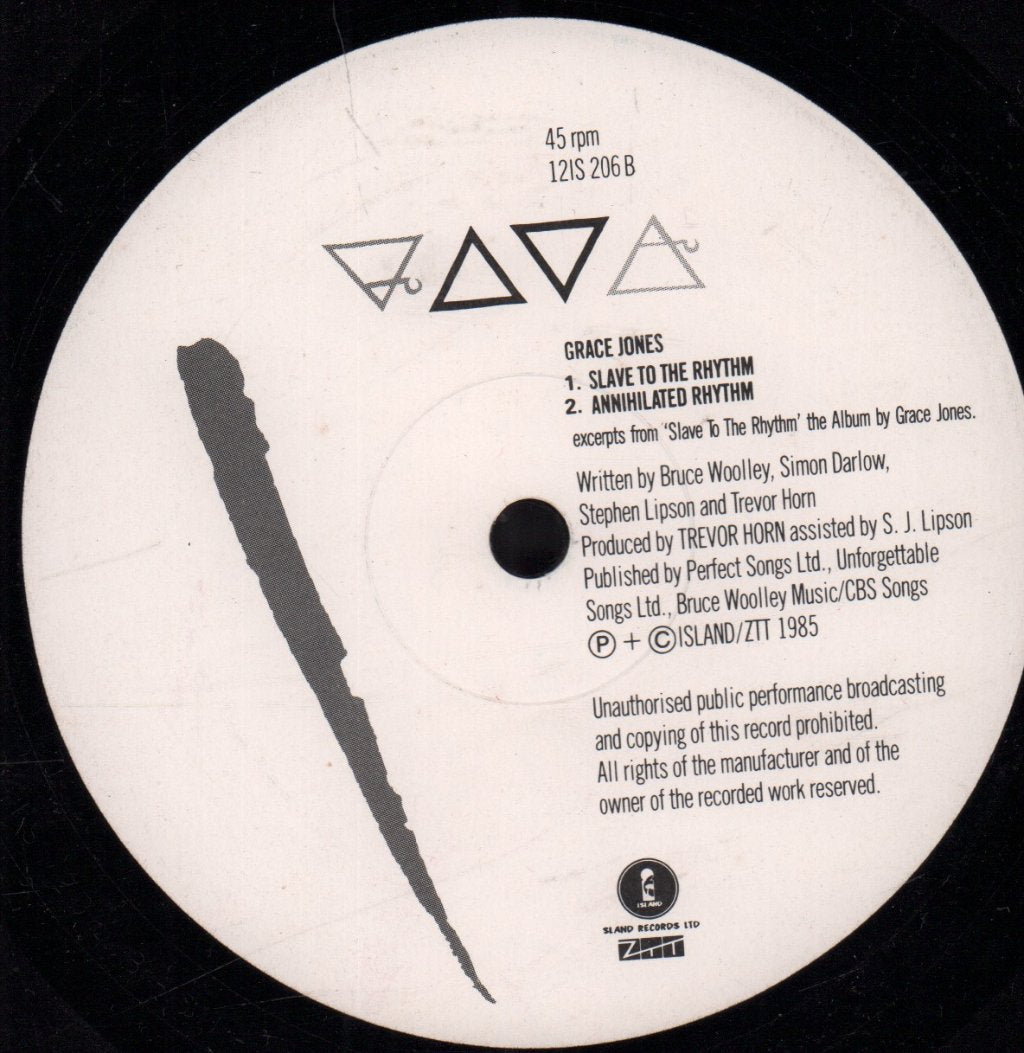 Grace Jones - Jones The Rhythm - 12 Inch