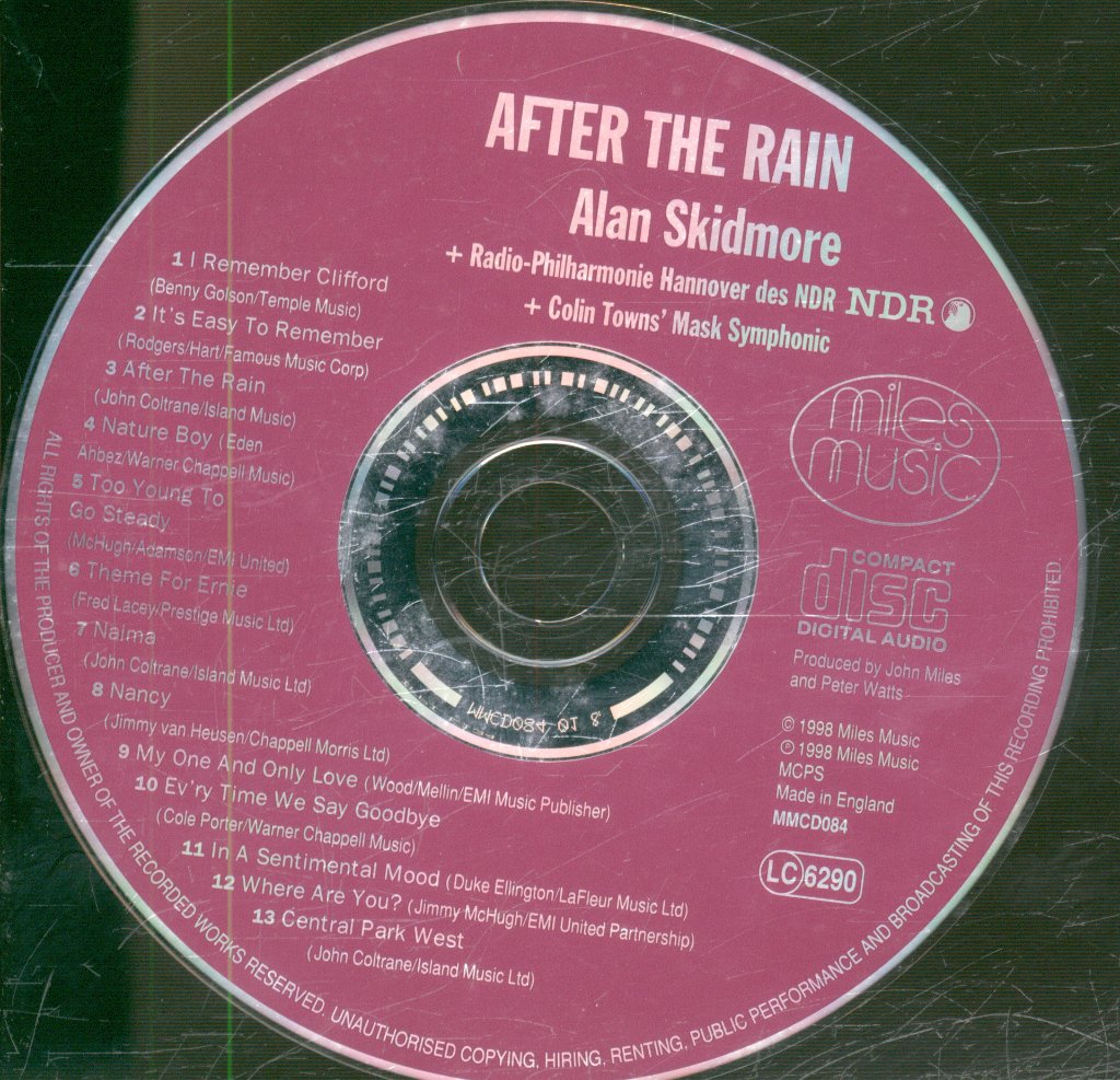 Alan Skidmore, Radio-Philharmonie Hannover Des NDR - After The Rain: A Collection Of Ballads - Cd