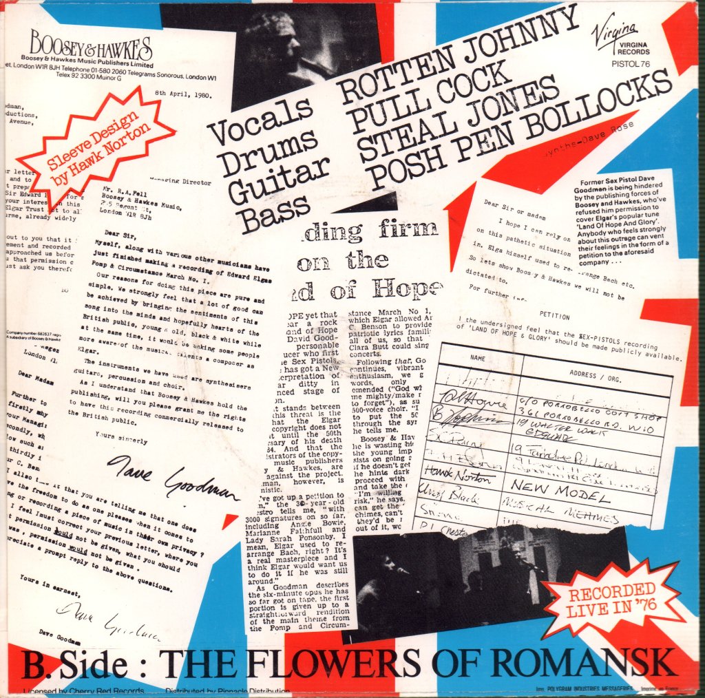 Ex Pistols - Land Of Hope And Glory - 7 Inch