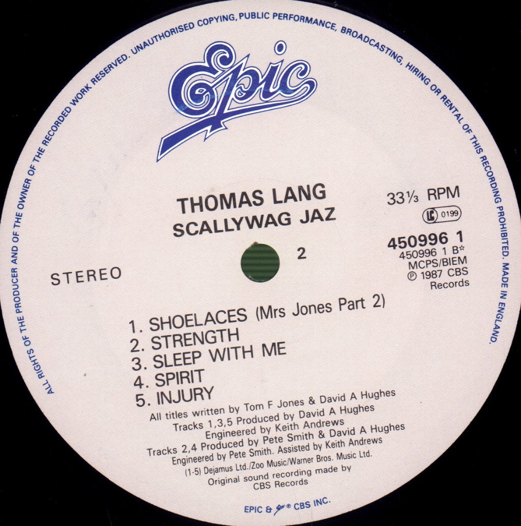Thomas Lang - Scallywag Jaz - Lp
