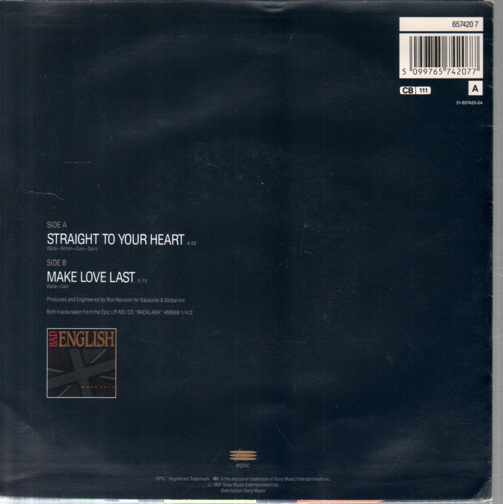 Bad English - Straight To Your Heart - 7 Inch