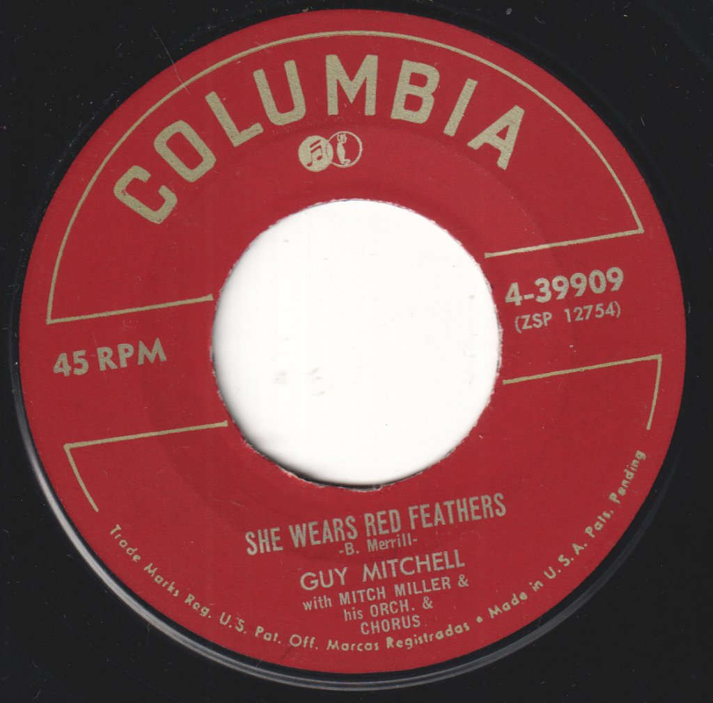 Guy Mitchell - She Wears Red Feathers - 7 Inch