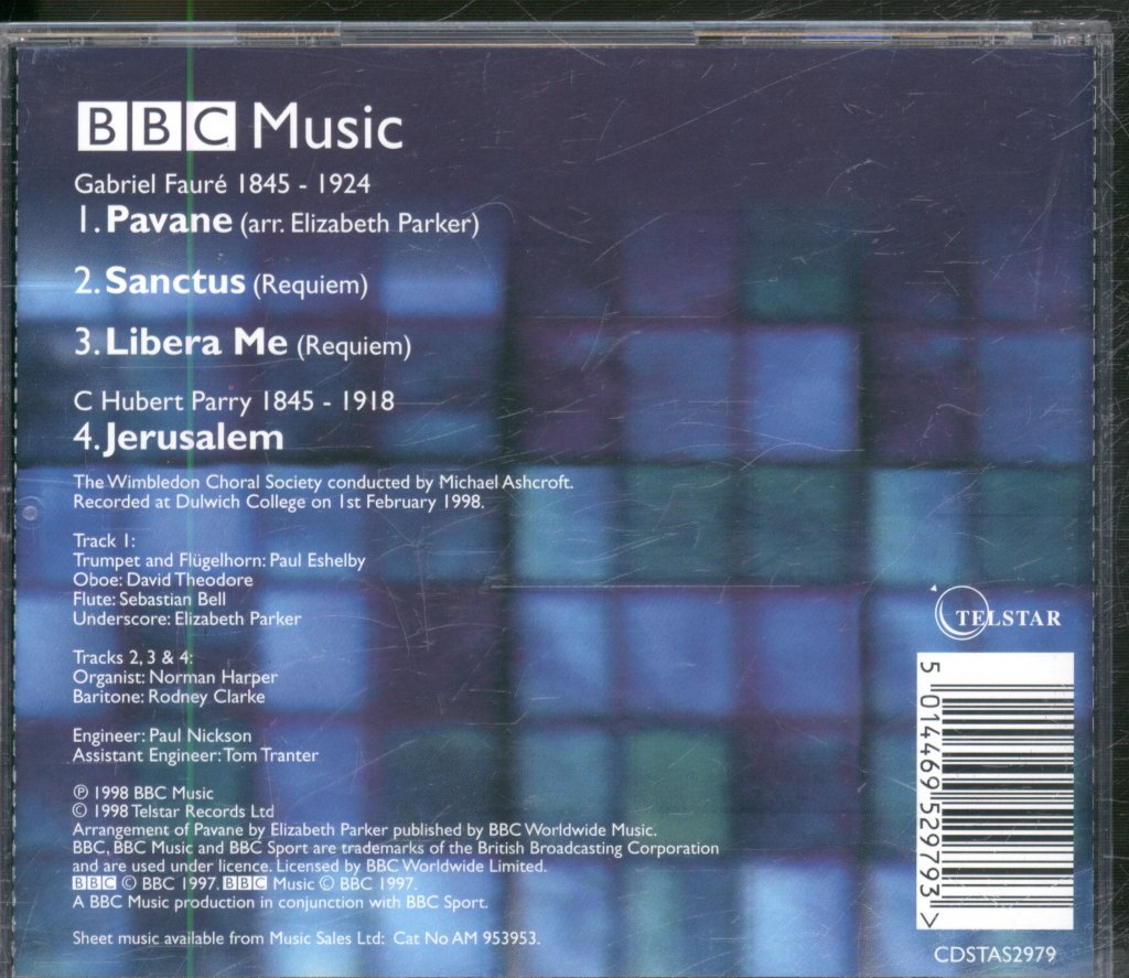 Wimbledon Choral Society - Pavane - Cd