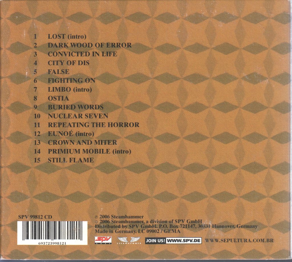 Sepultura - Dante Xxi - Cd