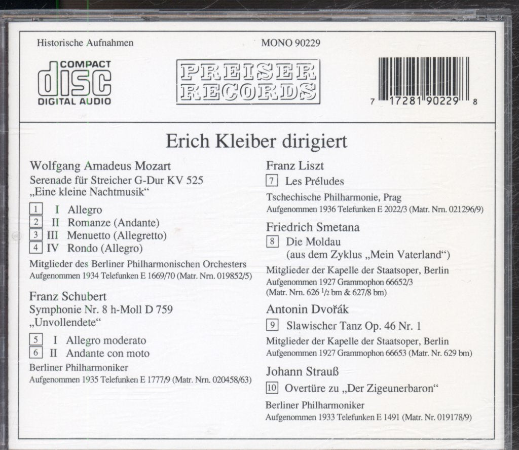 Erich Kleiber - Erich Kleiber Dirigiert - Cd