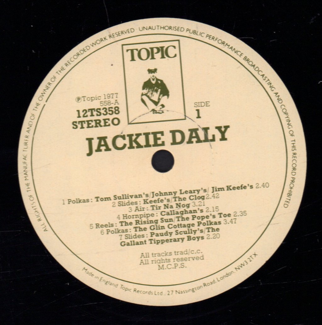 Jackie Daly - Music From The Sliabh Luachra Vol.6 - Lp