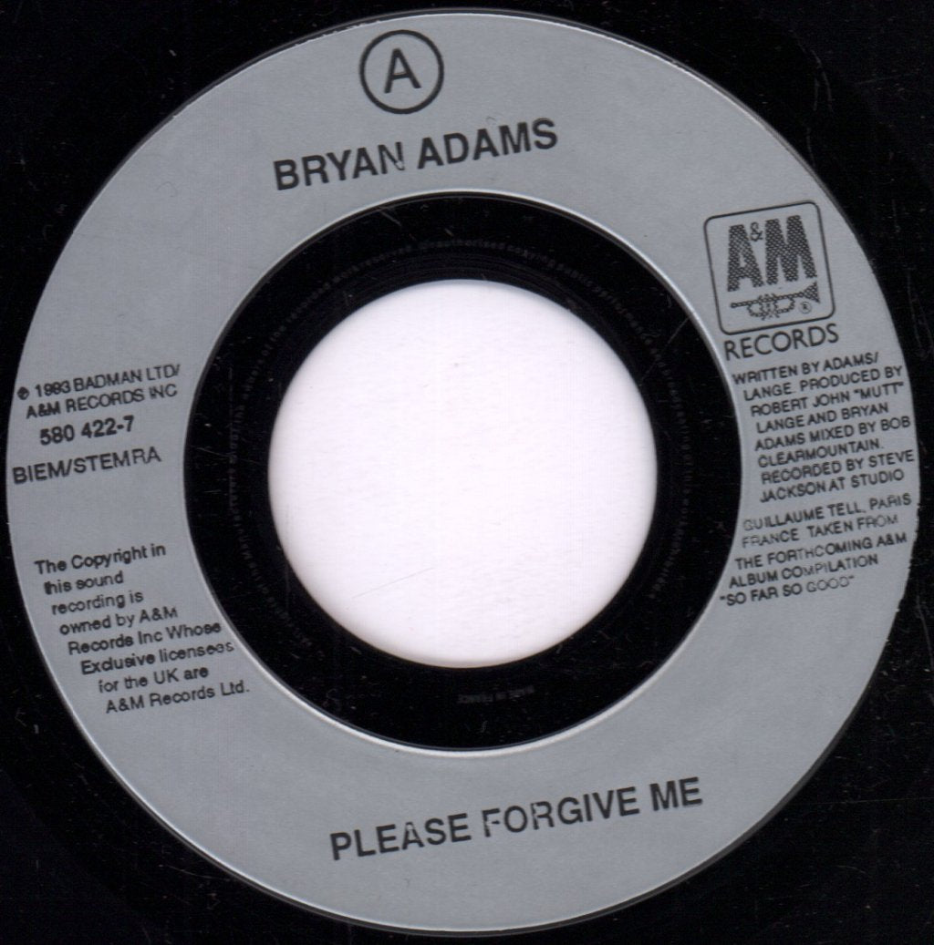 Bryan Adams - Please Forgive Me - 7 Inch