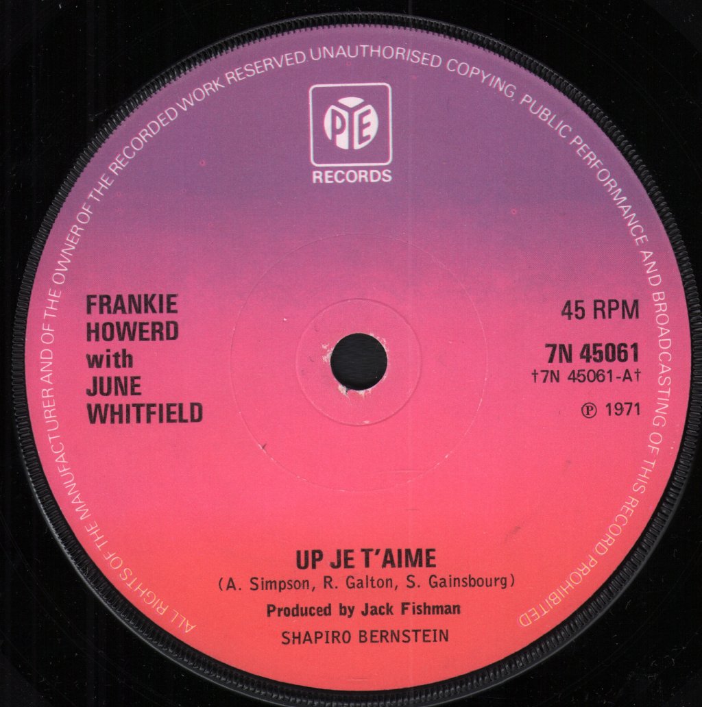 Frankie Howerd With June Whitfield - Up Je T'aime - 7 Inch