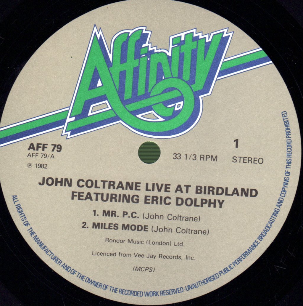 John Coltrane with Eric Dolphy - Live At Birdland - Lp