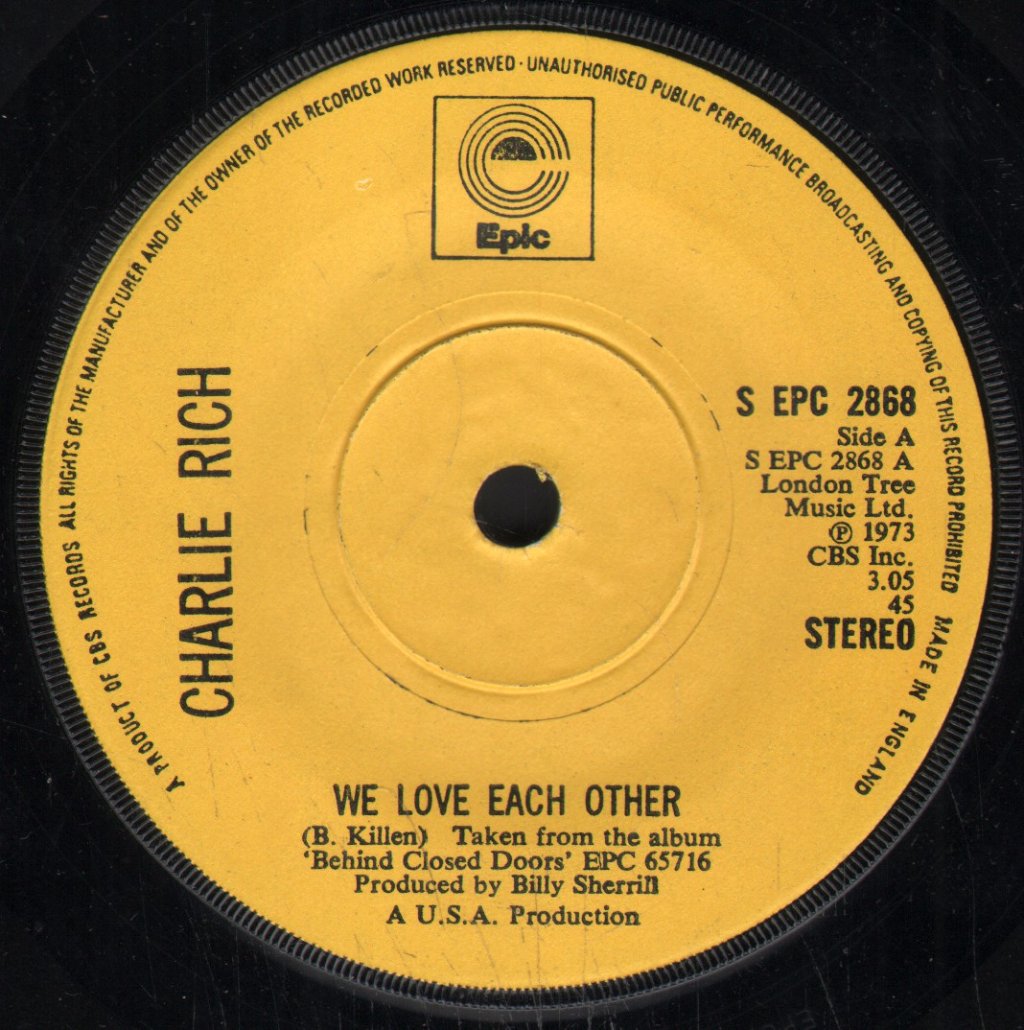 Charlie Rich - We Love Each Other - 7 Inch