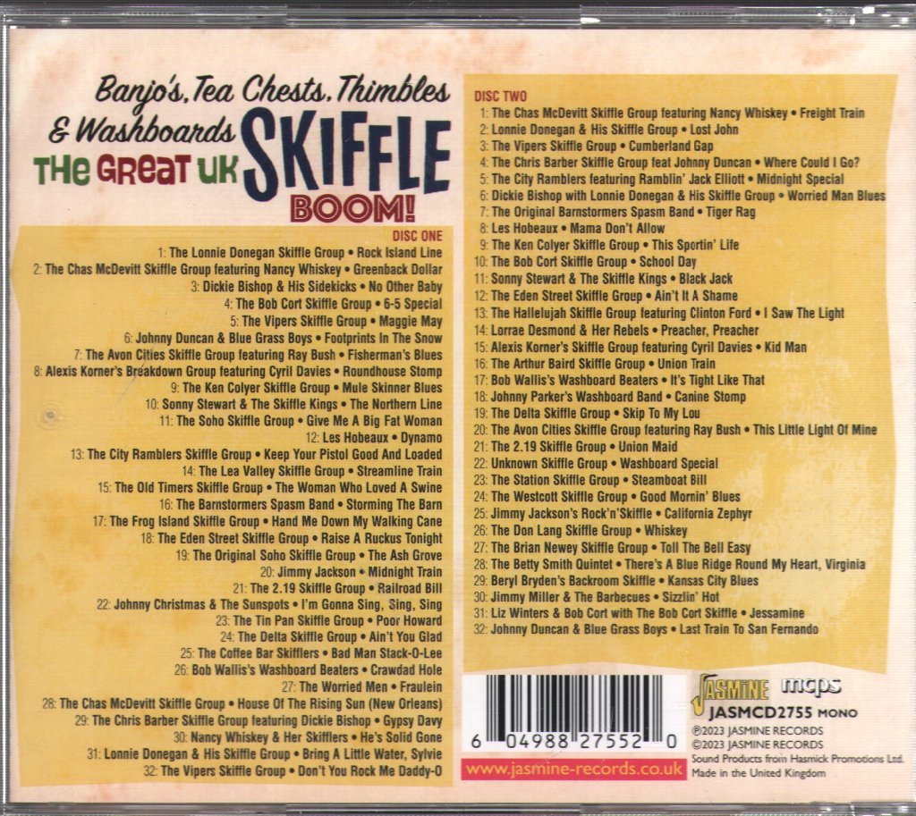 Various Artists - Banjos, Tea Chests, Thimbles And Washboards – The Great UK Skiffle Boom! - Double Cd