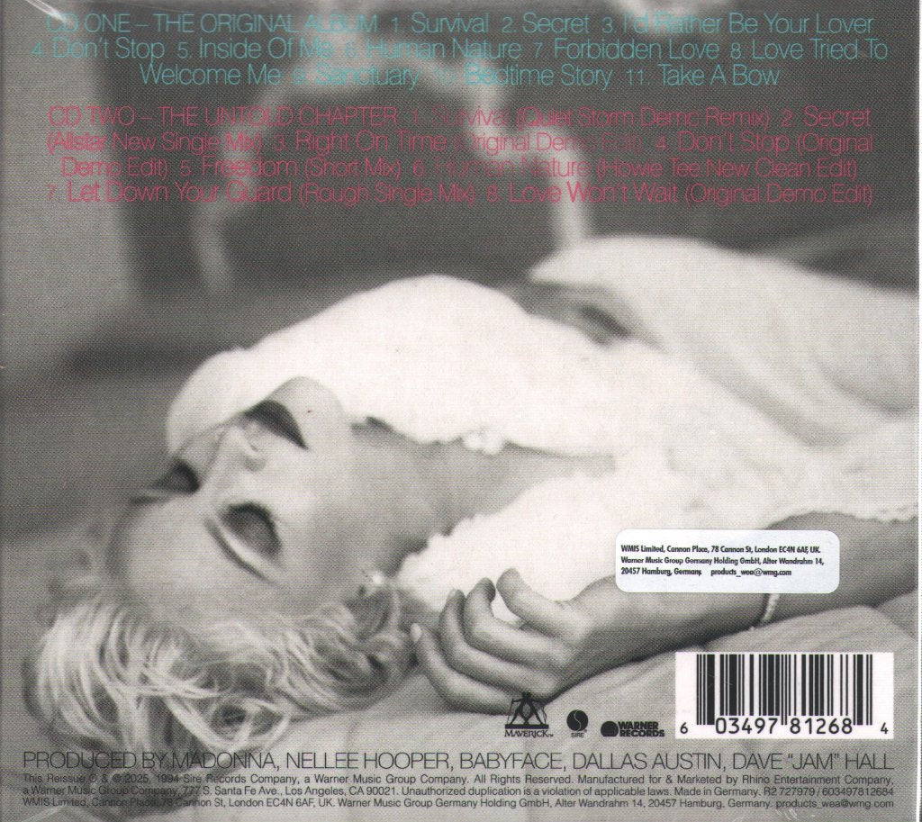 Madonna - Bedtime Stories (The Untold Chapter) - Double Cd