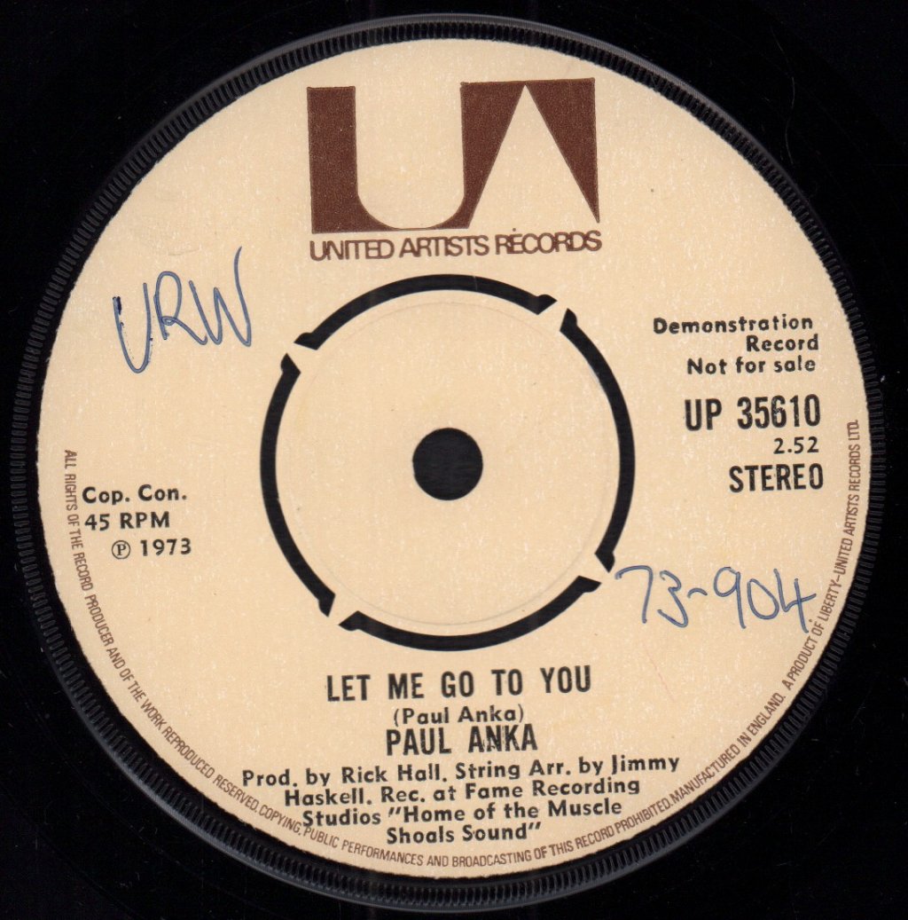 Paul Anka - Flashback - 7 Inch