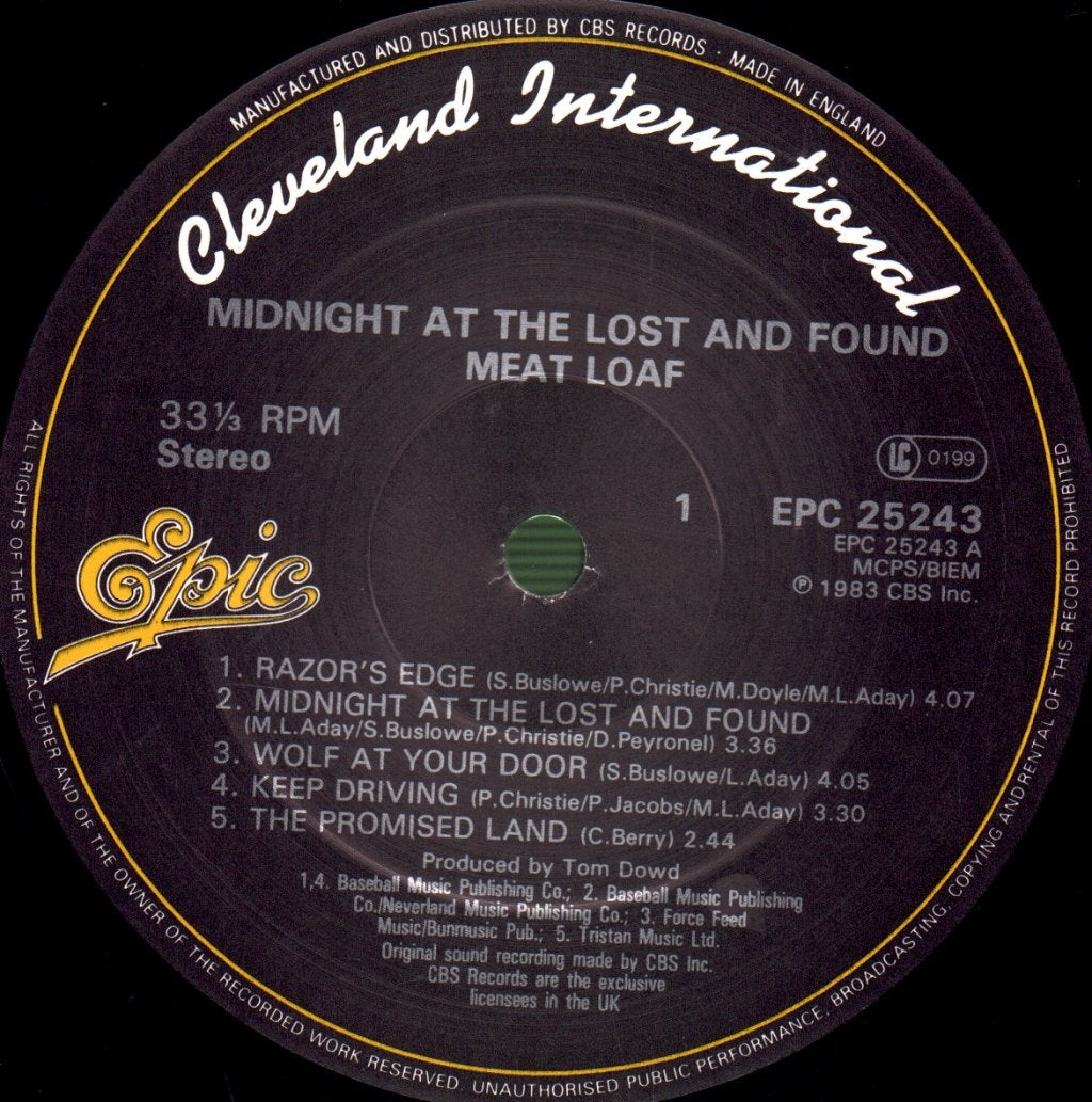 Meat Loaf - Midnight At The Lost And Found - Lp