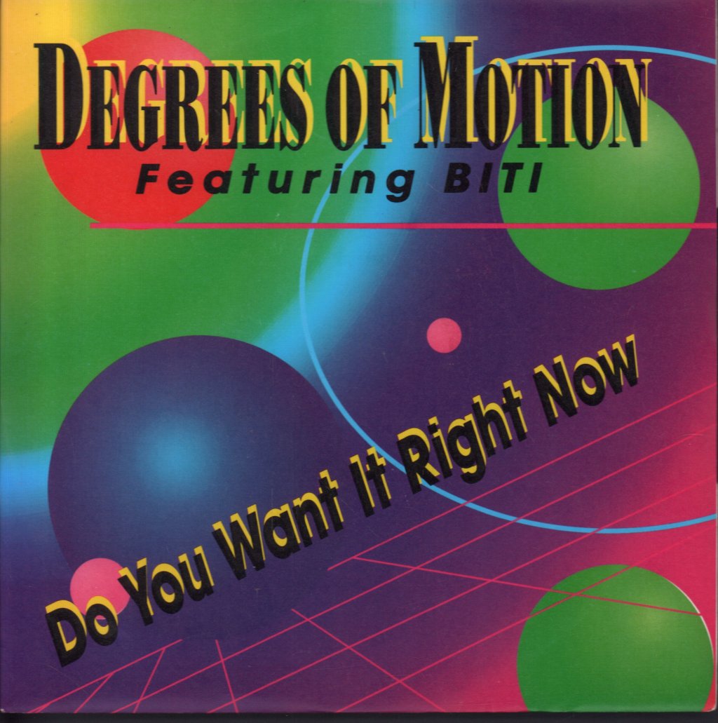 Degrees Of Motion Featuring Biti - Do You Want It Right Now - 7 Inch