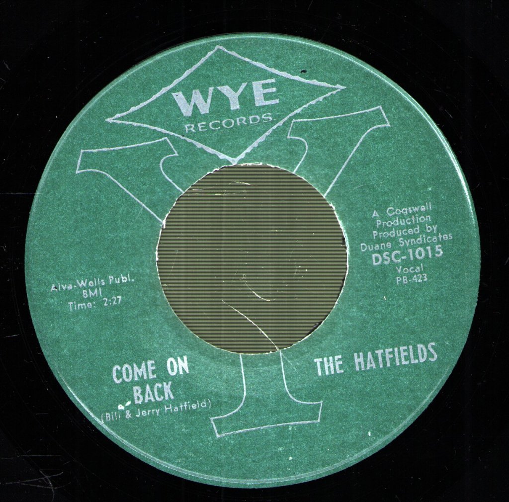 Hatfields - Don't You Worry / Come On Back - 7 Inch