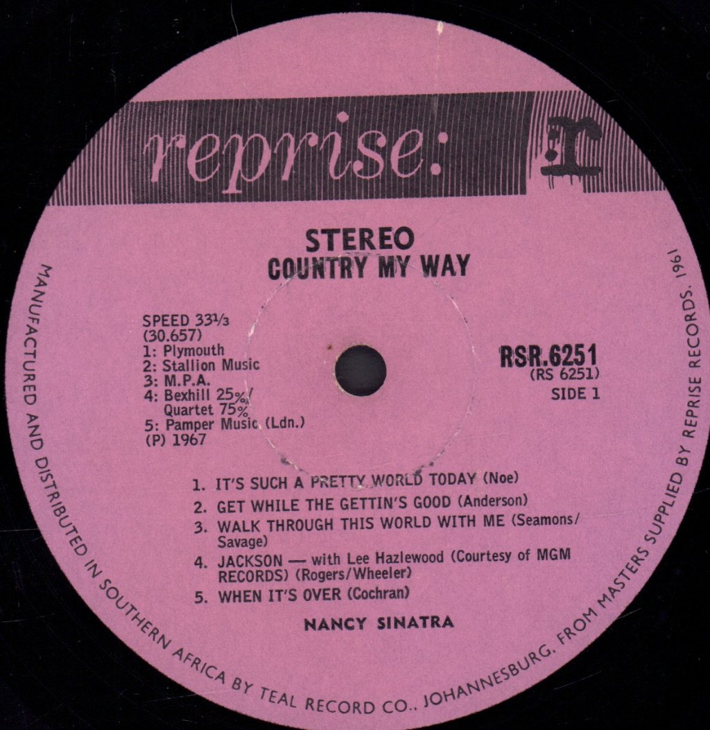 Nancy Sinatra - Country, My Way - Lp