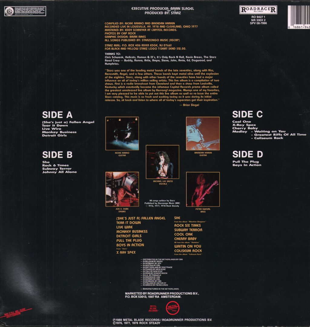 Starz - Live In Action - Double Lp