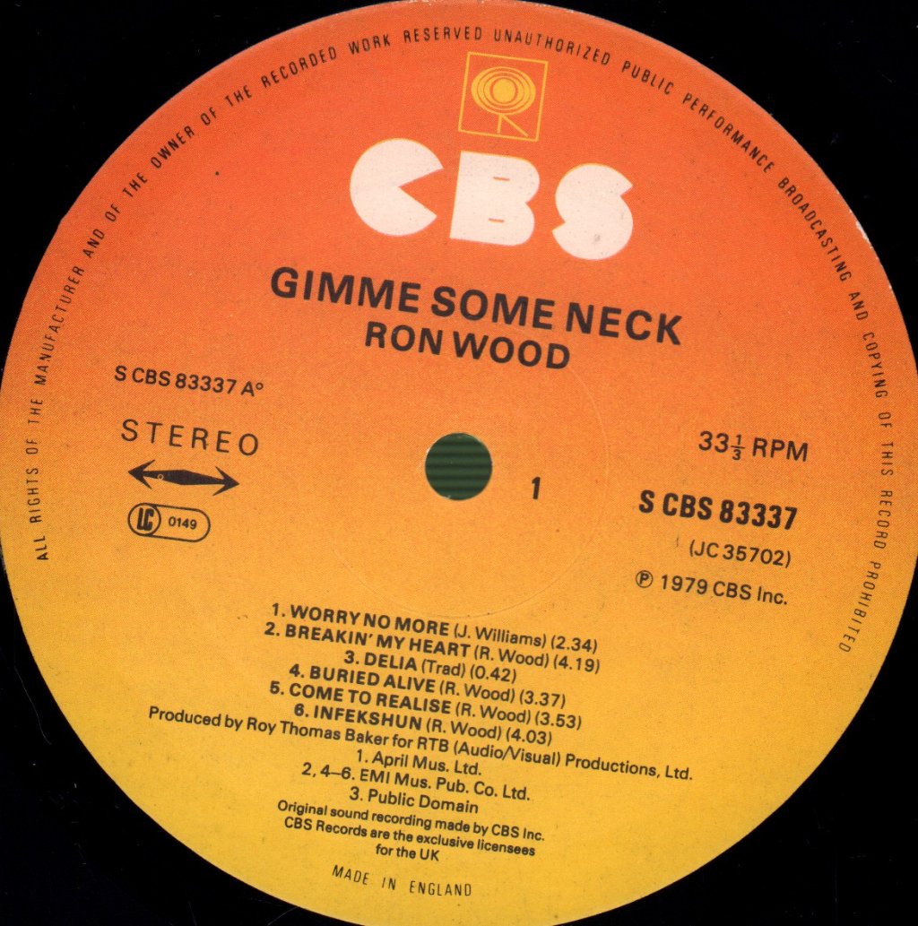 Ron Wood - Gimme Some Neck - Lp