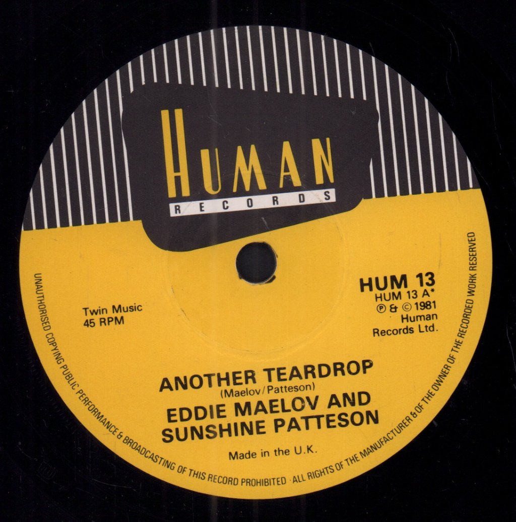 Eddie Maelov And Sunshine Patteson - Another Teardrop - 7 Inch